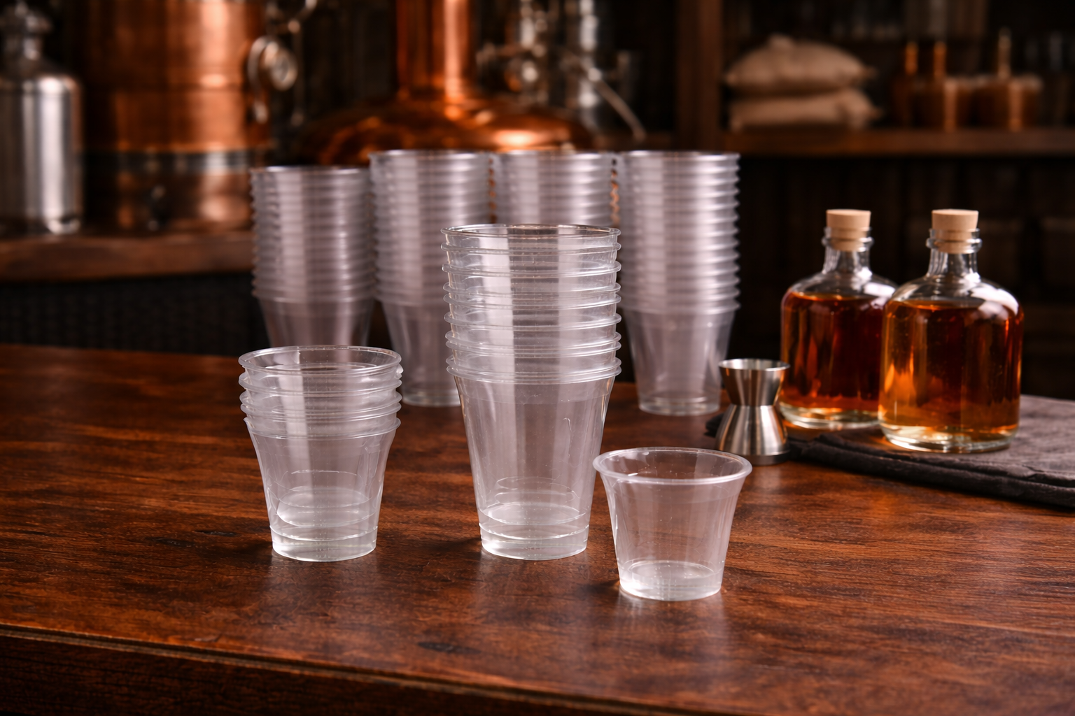 Sample Cups - Clear - Full Size - 1 3/8" - Master Case - 6000 Count